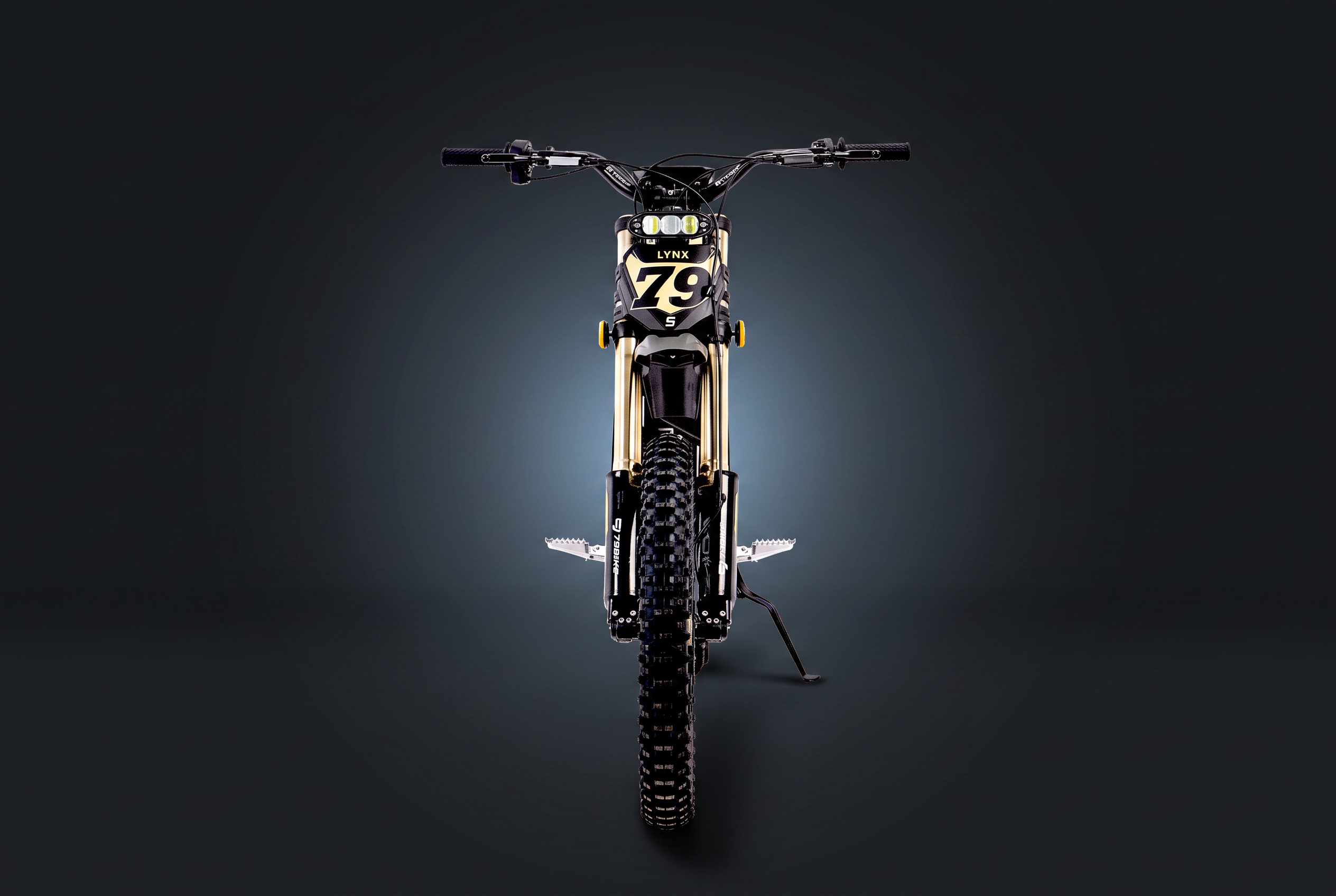 2026 79Bike Lynx Black/Gold Electric Dirt Bike — photo 4