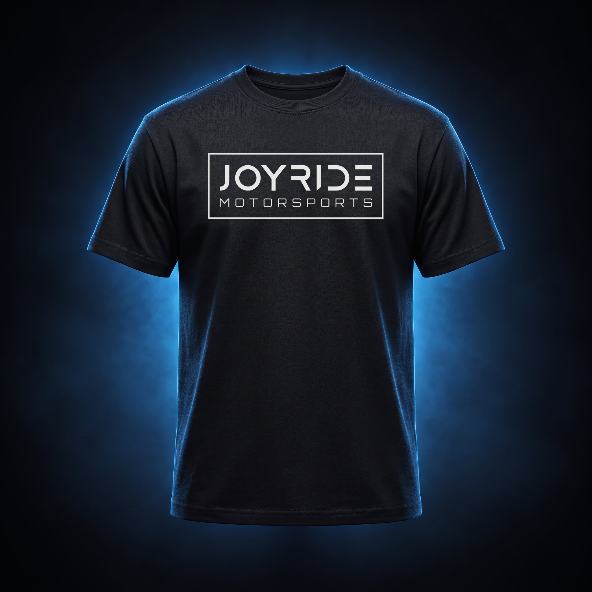 Black Joyride Motorsports T-shirt with white chest logo